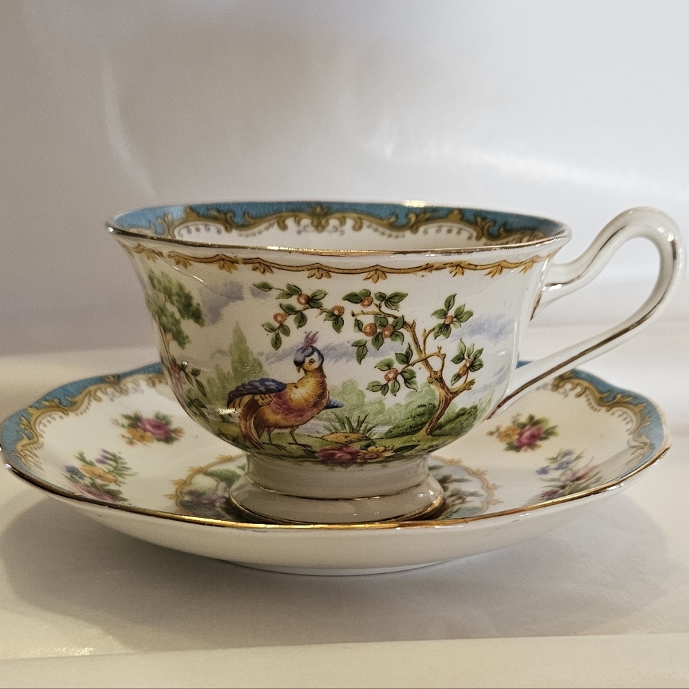 Stunning "Chelsea Bird" cup and saucer by Royal Albert.